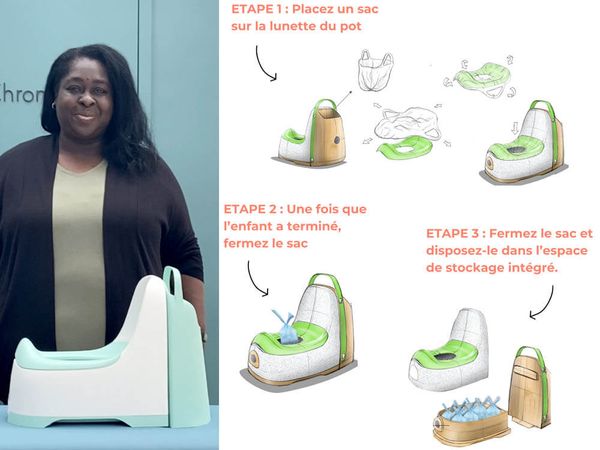 Magalie Kangni présente le pot écologique MyPottyTraining pour accompagner l’acquisition de la propreté de manière durable et hygiénique