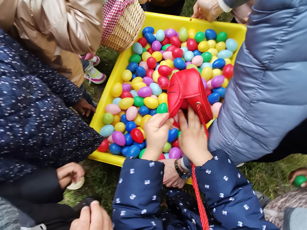Récolte de la chasse aux oeufs à Brétigny-sur-Orge au Parc du Carouge